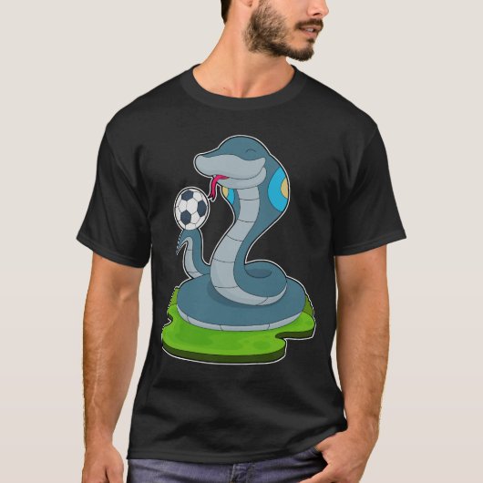 Snake Soccer Player Soccer T-Shirt (Vorderseite)