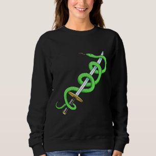 Snake Sword Reptile Herpetologin Herpetology Sweatshirt