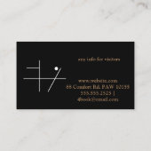 Snake Symbol Business Card Visitenkarte (Rückseite)