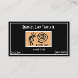 Snake Symbol KoKopelli Logo Business Card Visitenkarte