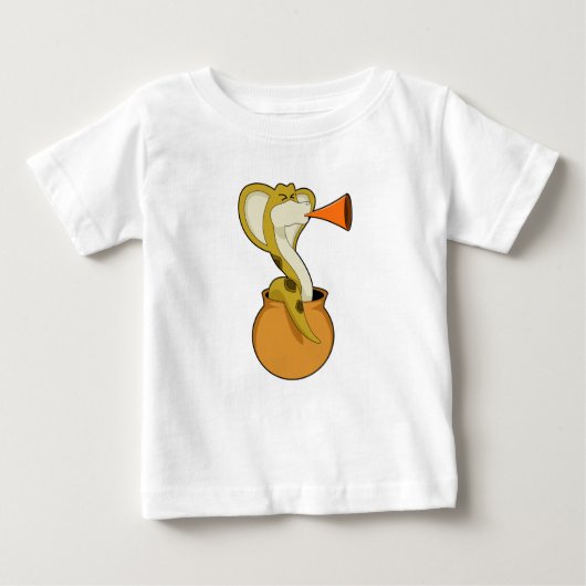 Snake Trumpet Music Baby T-shirt (Vorderseite)