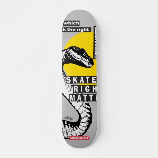Snake under the moon. ONEIGHTH Tokyo Original Skateboard (Vorne)