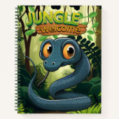 Snake Wildlife Animal Character Cartoon Graphic 🐍 Notizblock (Vorderseite)