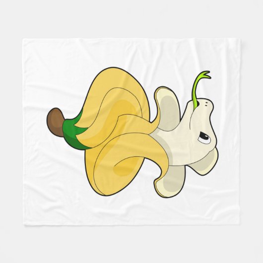 Snake with Banana Fleecedecke (Vorderseite (Horizontal))