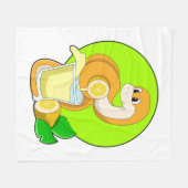 Snake with Glass of Lemon juice Fleecedecke (Vorderseite (Horizontal))