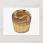 Snake with Muffin Postkarte (Vorderseite)