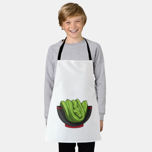 Snake with Ramen Bowl Schürze (Getragen)