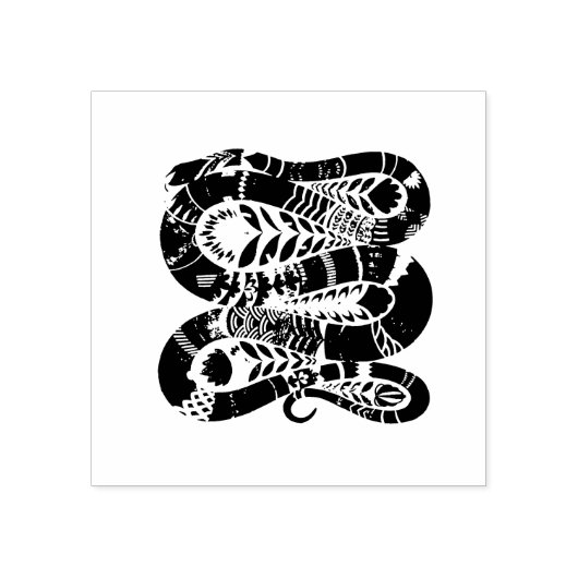 Snake Wood Art Briefmarke Gummistempel (Prägung)