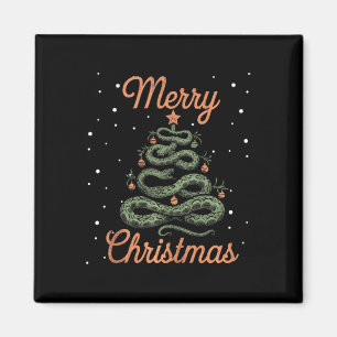 Snake Xmas Tree Schlangen Weihnachtsbaum Frohe Chr Magnet