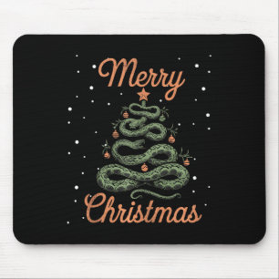 Snake Xmas Tree Schlangen Weihnachtsbaum Frohe Chr Mousepad