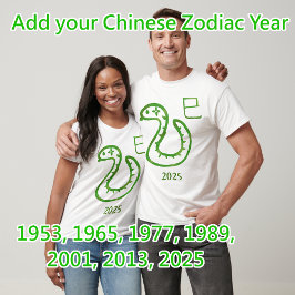 Snake Zodiac individuell anpassbares Jahr T-Shirt