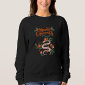 Snake Zodiac Jahr 2025 Frohe Weihnachten Sweatshirt (Vorderseite)