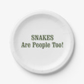 SNAKES sind auch Menschen! Pappteller (Vorderseite)