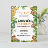 SNAKES Thema Geburtstagsparty Einladung (Stehend Vorderseite)