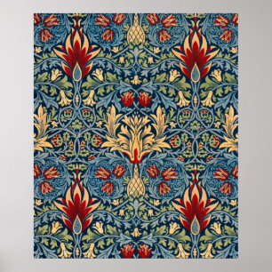 Snakeshead, Blume Wallpaper von William Morris Poster