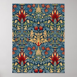 Snakeshead, Blume Wallpaper von William Morris Poster