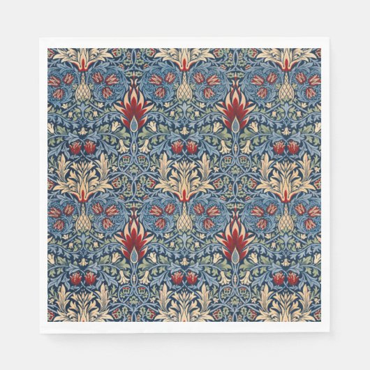 Snakeshead, Blume Wallpaper von William Morris Serviette (Vorderseite)