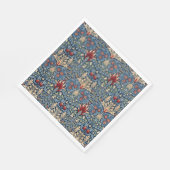 Snakeshead, Blume Wallpaper von William Morris Serviette (Ecke)