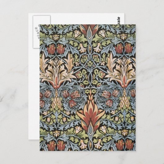 Snakeshead Design von William Morris Postkarte (Vorne/Hinten)