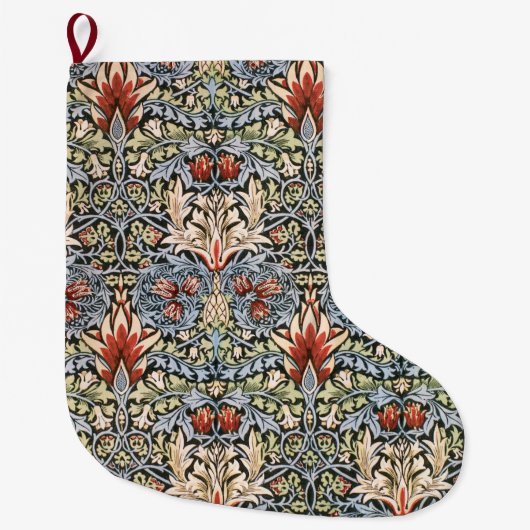 Snakeshead Pattern (von William Morris) Großer Weihnachtsstrumpf (Vorderseite)