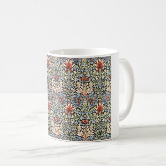Snakeshead Pattern (von William Morris) Kaffeetasse (VorderseiteRechts)