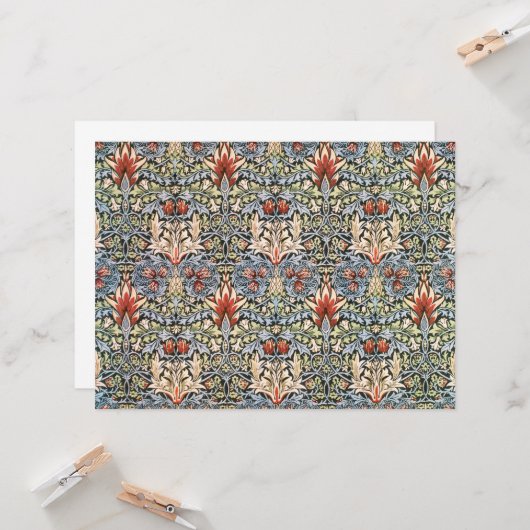 Snakeshead Pattern (von William Morris) Karte (Vorderseite/Rückseite Beispiel)