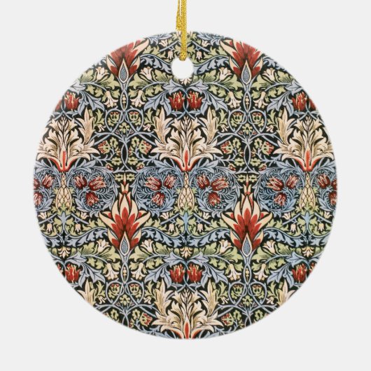 Snakeshead Pattern (von William Morris) Keramik Ornament (Hinten)