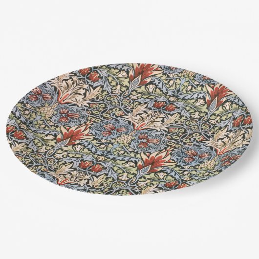 Snakeshead Pattern (von William Morris) Pappteller (Schrägansicht)