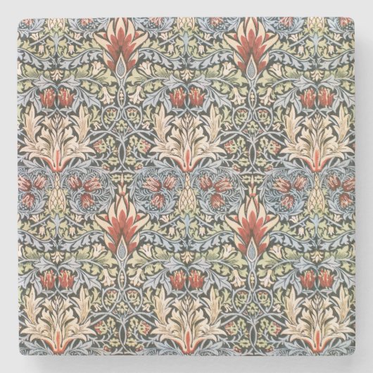 Snakeshead Pattern (von William Morris) Steinuntersetzer (Vorderseite)