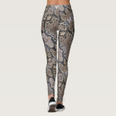 Snakeskin Blick in den Graun und versilbert Leggings (Rückseite)