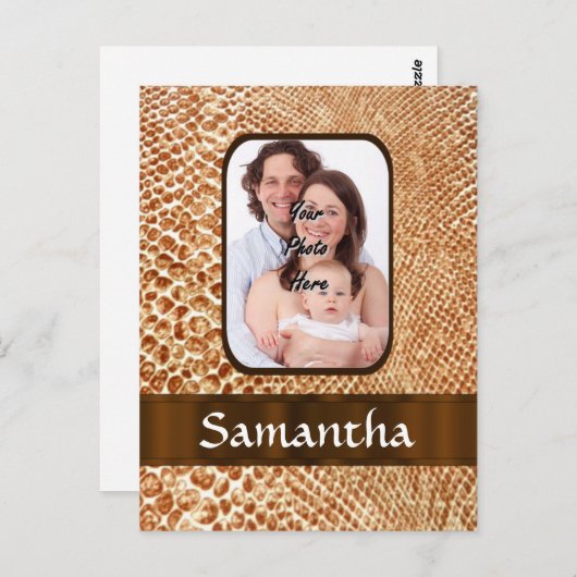 Snakeskin-Foto Postkarte (Vorne/Hinten)