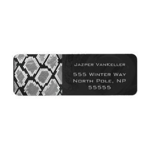 Snakeskin, grau, weiß und schwarz Mit Monogramm