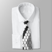 Snakeskin, grau, weiß und schwarz Mit Monogramm Krawatte (Gebunden)