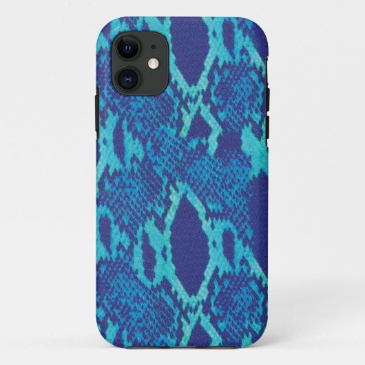 Snakeskin in Blue Case-Mate iPhone Case (Rückseite)