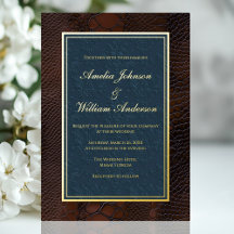 Snakeskin Leather Viktorianisch Brown Blue Wedding