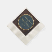 Snakeskin Leather Viktorianisch Brown Wedding Serviette (Ecke)