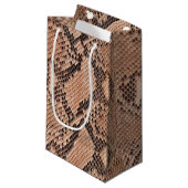 Snakeskin-Muster Coole Tierausdruck Kleine Geschenktüte (Vorderseite Schrägansicht)