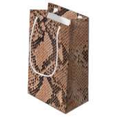 Snakeskin-Muster Coole Tierausdruck Kleine Geschenktüte (Rückseite Schrägansicht)