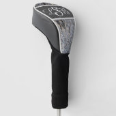 Snakeskin Muster Masculine Mosaik Monogramm Golf Headcover (angewinkelt)