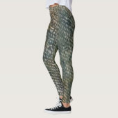Snakeskin Pattern Wasserfarbener Geist Leggings (Links)
