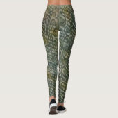 Snakeskin Pattern Wasserfarbener Geist Leggings (Rückseite)