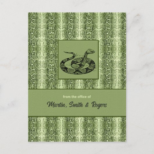 Snakeskin Personalisiert Postkarte (Vorderseite)