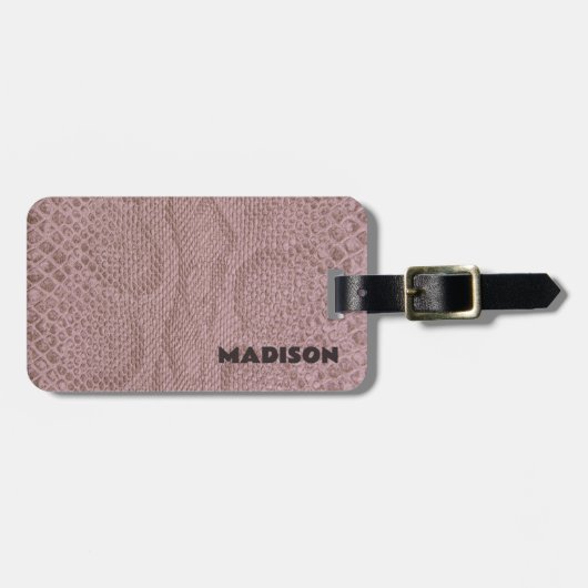 Snakeskin Pink Pattern Gepäckanhänger (Vorderseite horizontal)