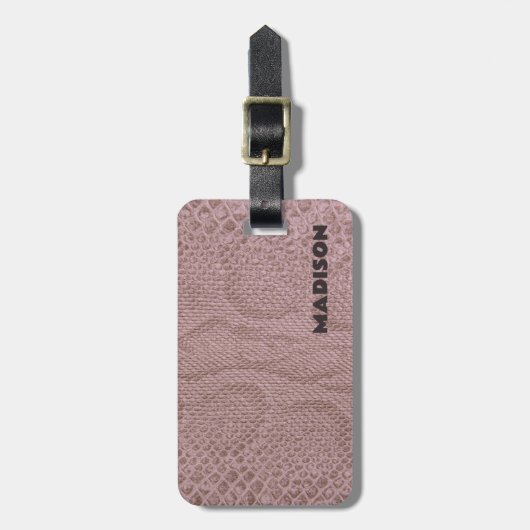 Snakeskin Pink Pattern Gepäckanhänger (Vorderseite vertikal)