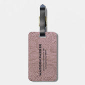 Snakeskin Pink Pattern Gepäckanhänger (Rückseite vertikal)