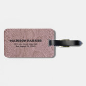 Snakeskin Pink Pattern Gepäckanhänger (Rückseite horizontal)