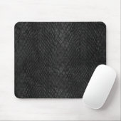 Snakeskin Schwarz und Dunkelgrau Muster Mouse Pad Mousepad (Mit Mouse)