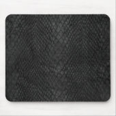 Snakeskin Schwarz und Dunkelgrau Muster Mouse Pad Mousepad (Vorne)