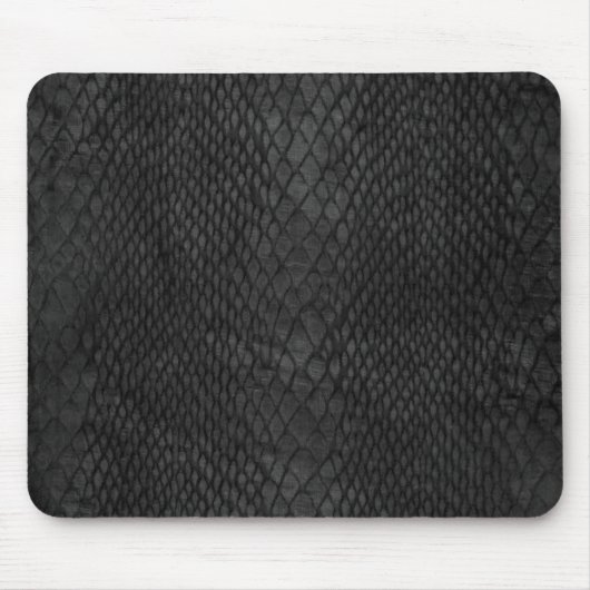 Snakeskin Schwarz und Dunkelgrau Muster Mouse Pad Mousepad (Vorne)
