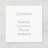 Snakeskin Taupe Animal Print Designer Office Quadratische Visitenkarte (Rückseite)